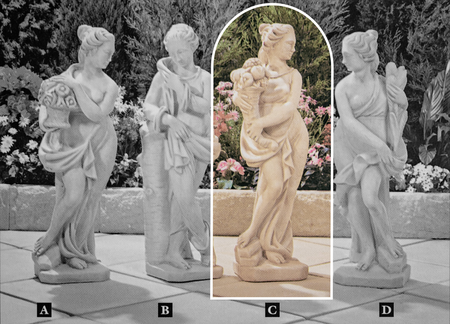 Autumn B Medium Concrete Garden Statue