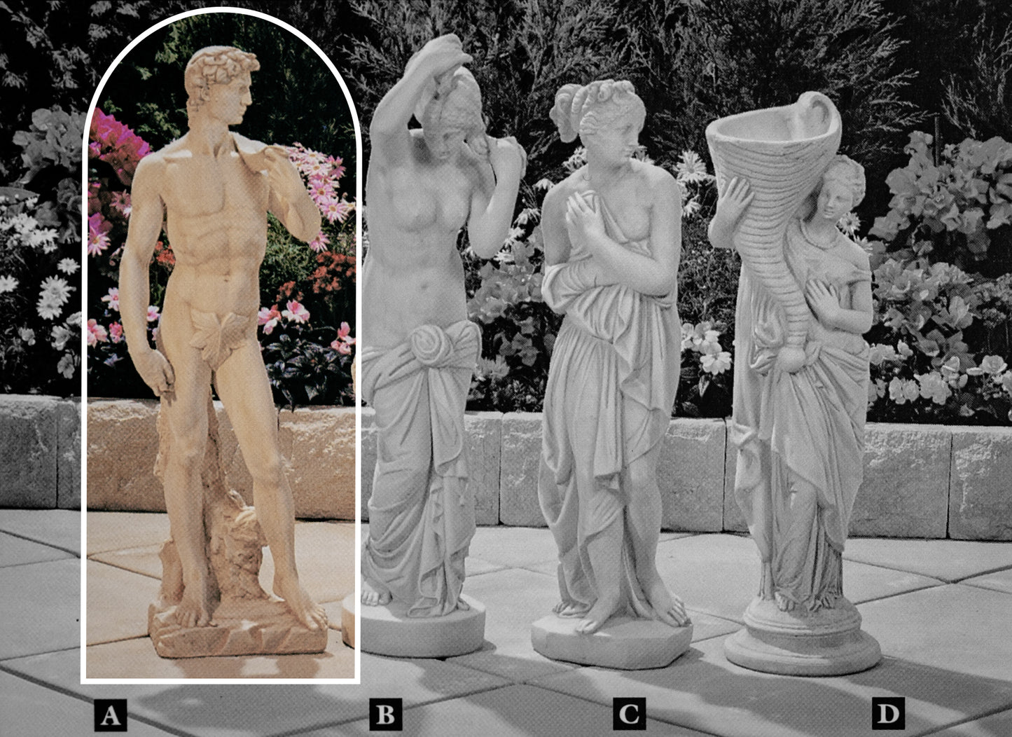 David Medium Concrete Garden Statue
