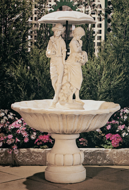 The Amore Umbrella Concrete Fountain