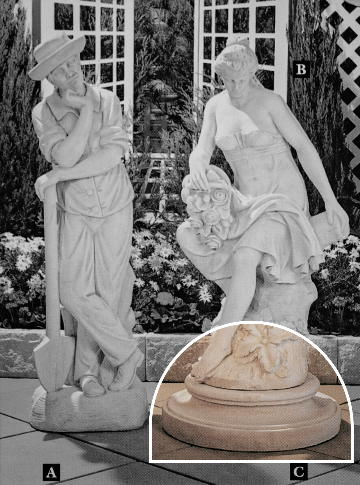 The Base Louise Large Concrete Garden Statue