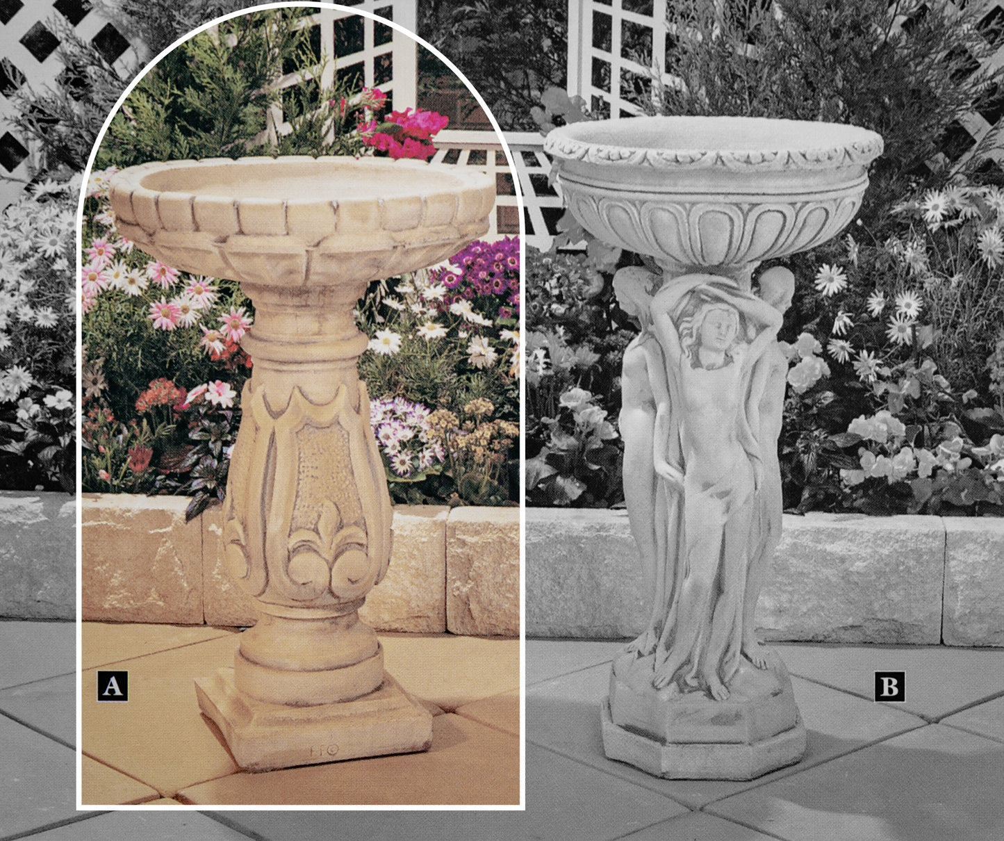 The Pigna Concrete Bird bath