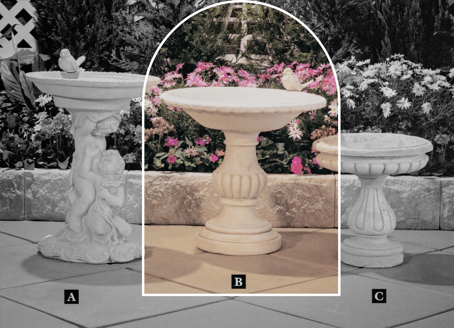 The Preston Concrete Bird bath