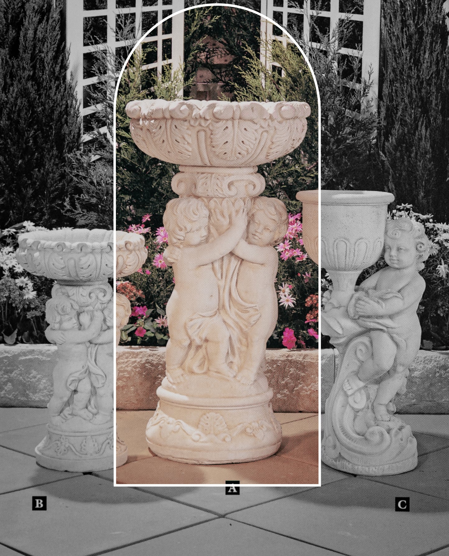 The Putti Planter, A Concrete Garden Planter