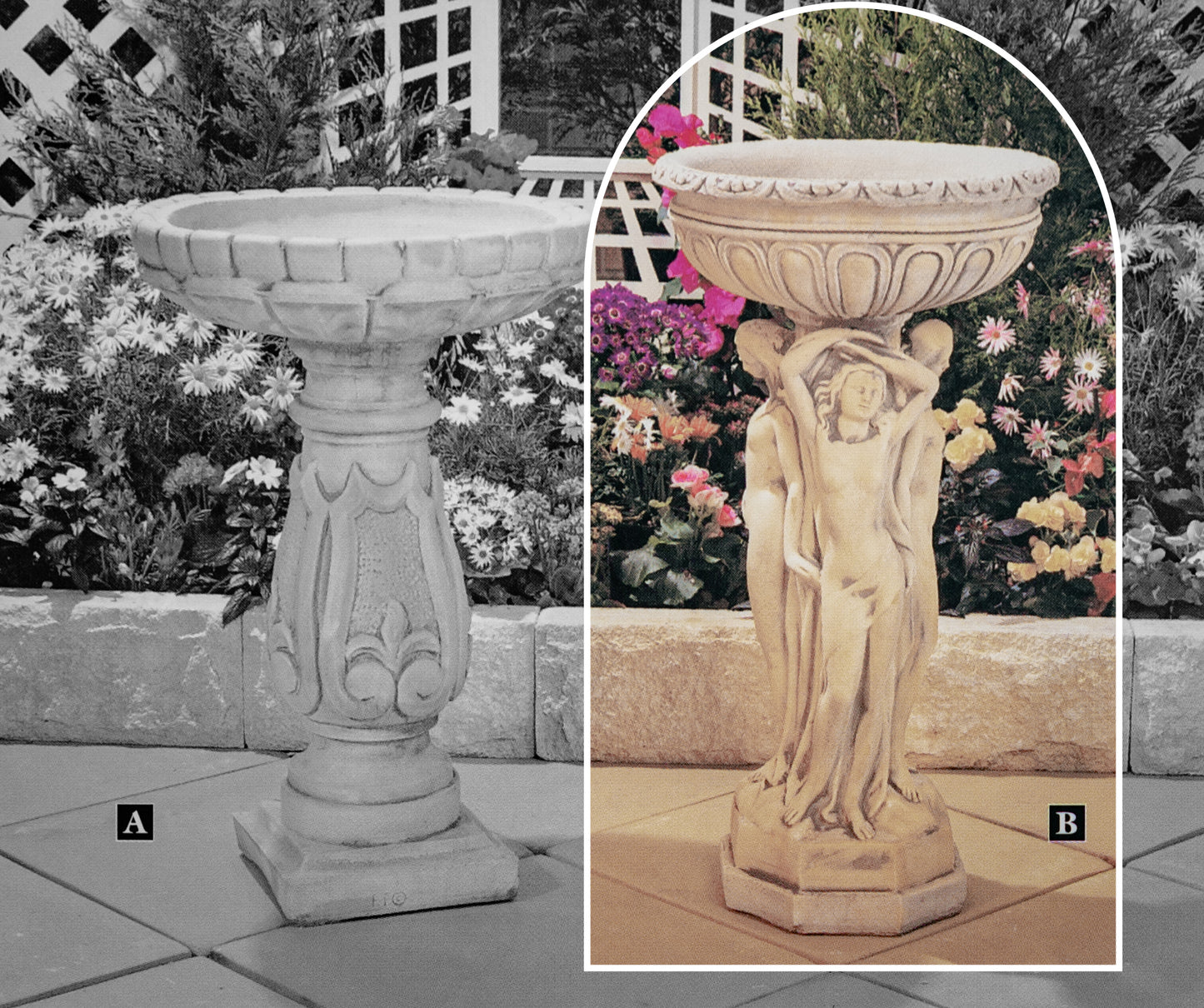 The Tregrazie Concrete Bird bath
